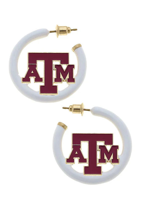 Texas A&M Aggies Enamel Logo Earrings